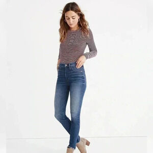 Madewell 10"  High-Rise Skinny Jeans in Brockton Wash 27